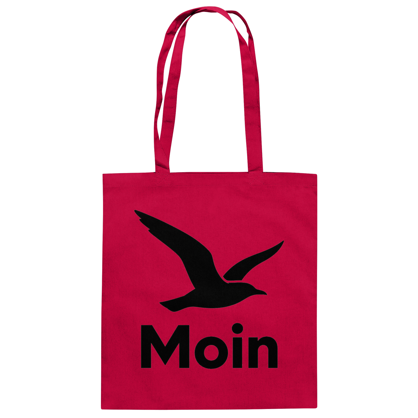 Norddeutsches Moin mit Möwenmotiv - Baumwolltasche