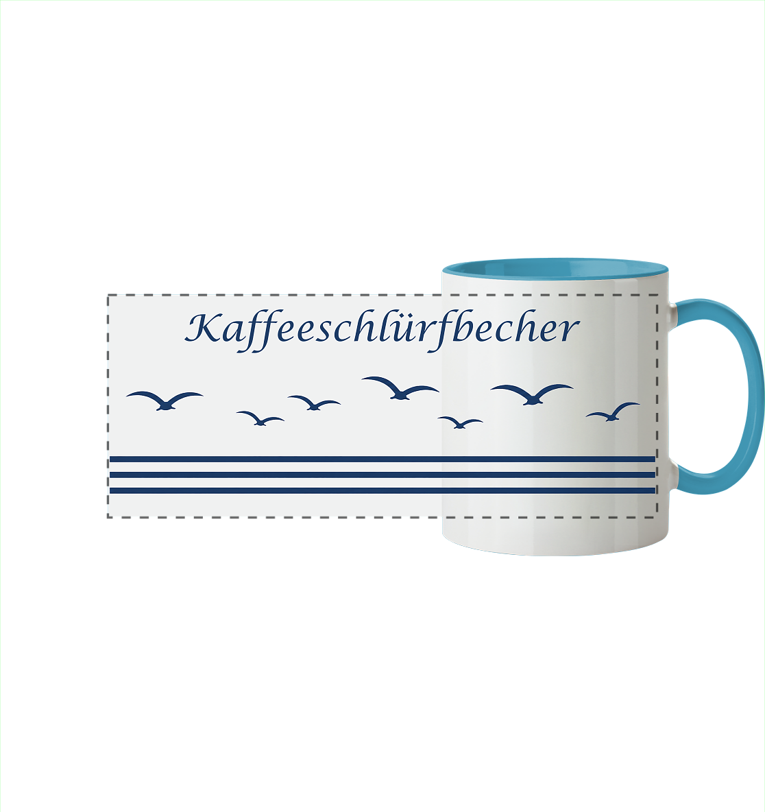 Kaffeeschlürfbecher - Der Pott für den ersten Schluck am Morgen - zweifarbig