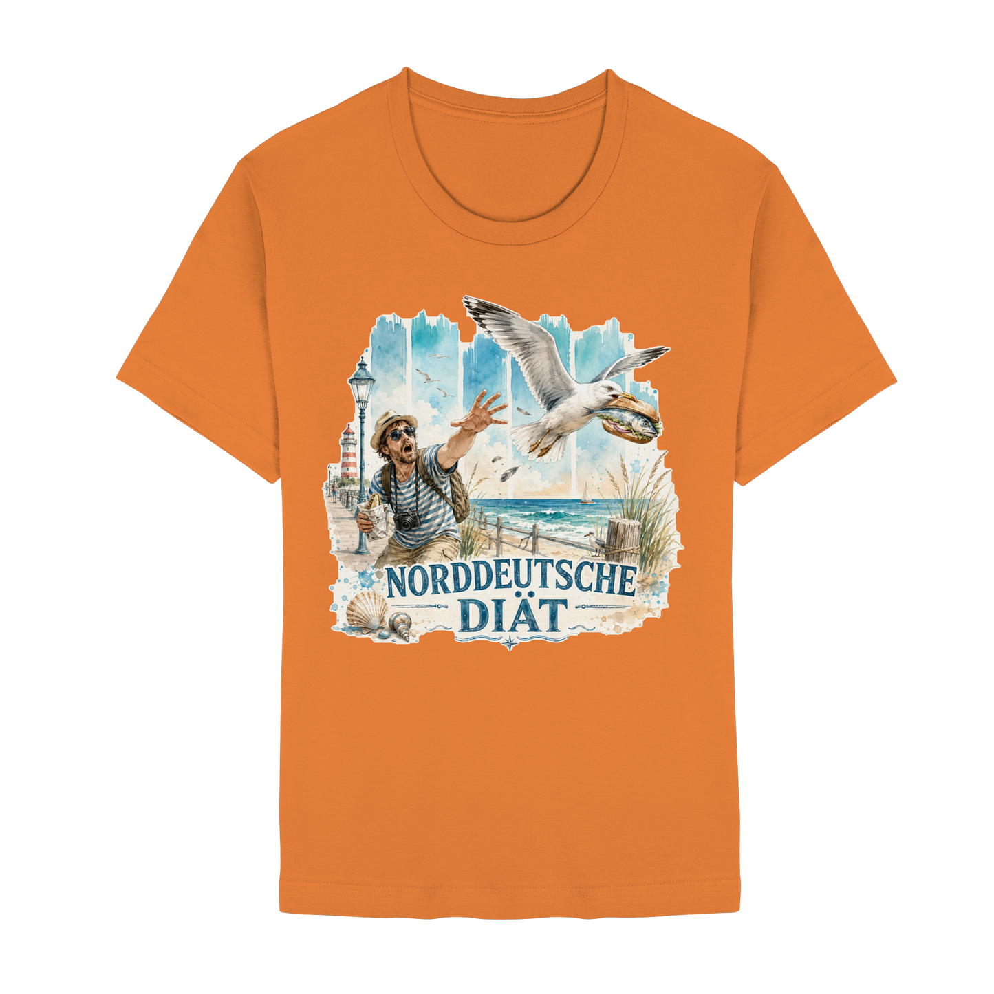 Norddeutsche Diät – Damen-Shirt für Fischbrötchen-Fans und Möwenopfer