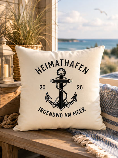 Dekokissen Heimathafen – Für alle, die das Meer im Herzen tragen
