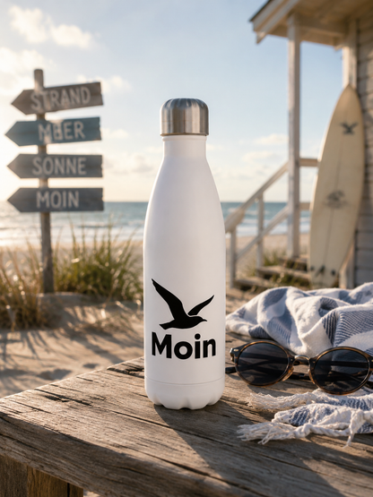 Moin Thermoflasche mit Möwenmotiv - ca. 500ml