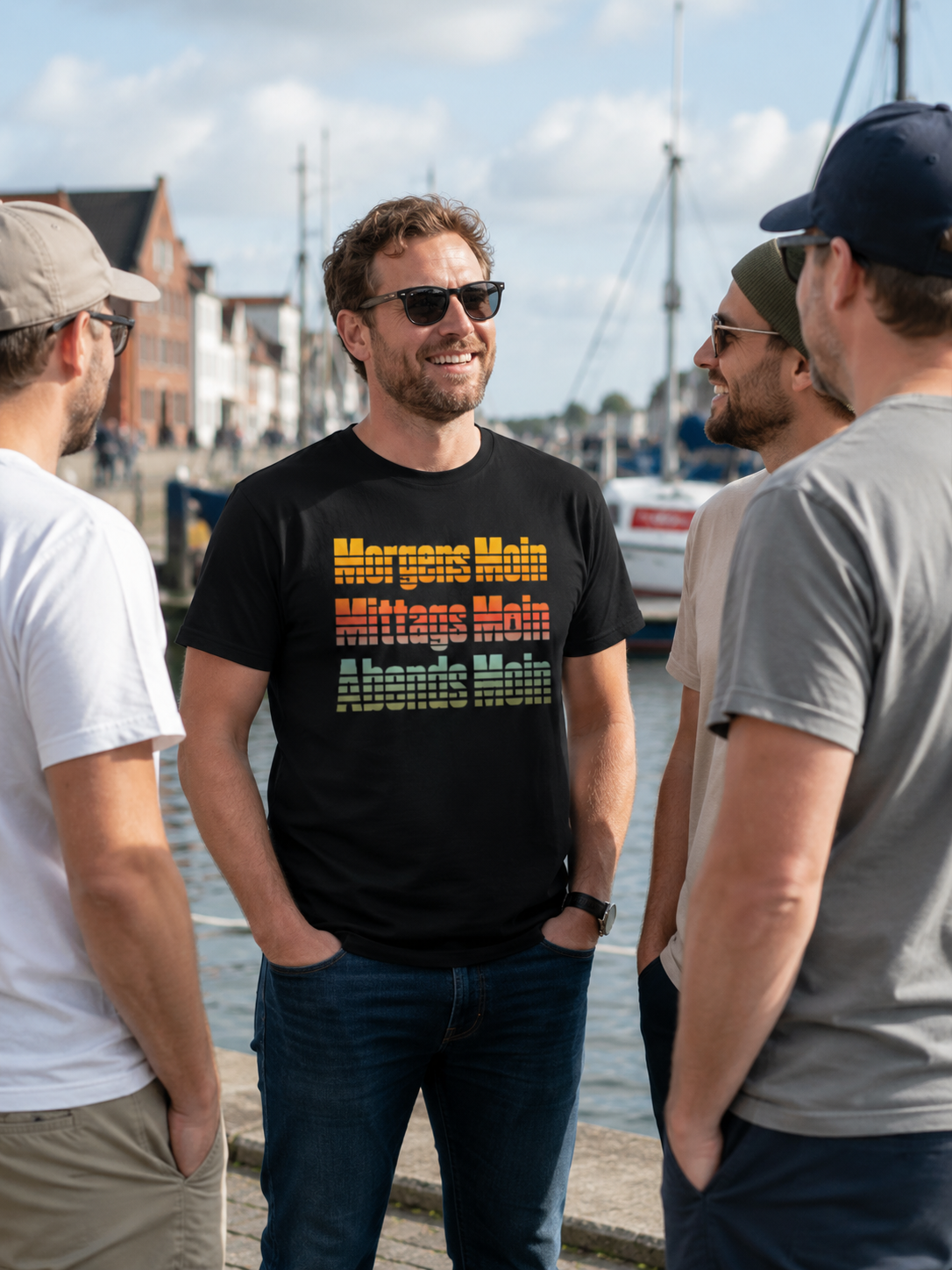 Moin geht immer – Norddeutsches Statement-Shirt mit Retro-Charakter