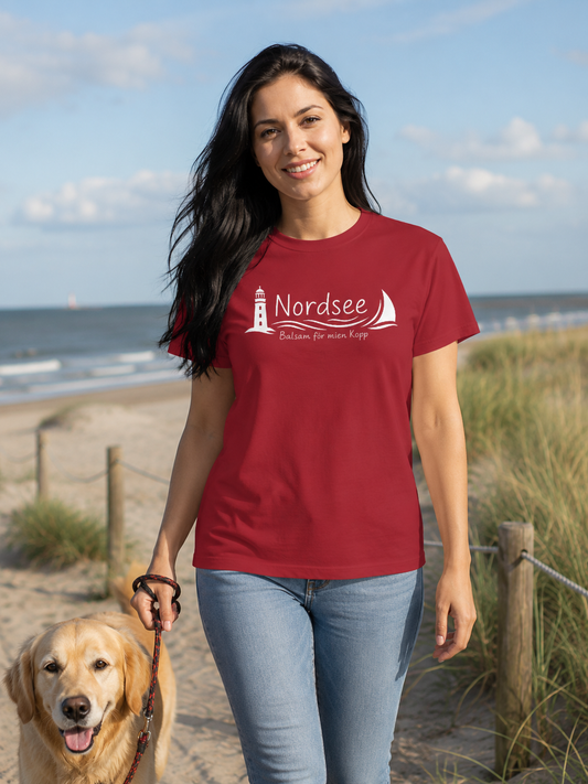 Nordsee – Balsam för mien Kopp - Damen T-Shirt mit Print