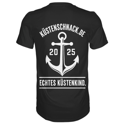 Echtes Küstenkind – Küstenschnack Shirt mit Brustlogo und Rückenprint
