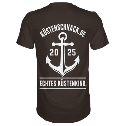 Echtes Küstenkind – Küstenschnack Shirt mit Brustlogo und Rückenprint