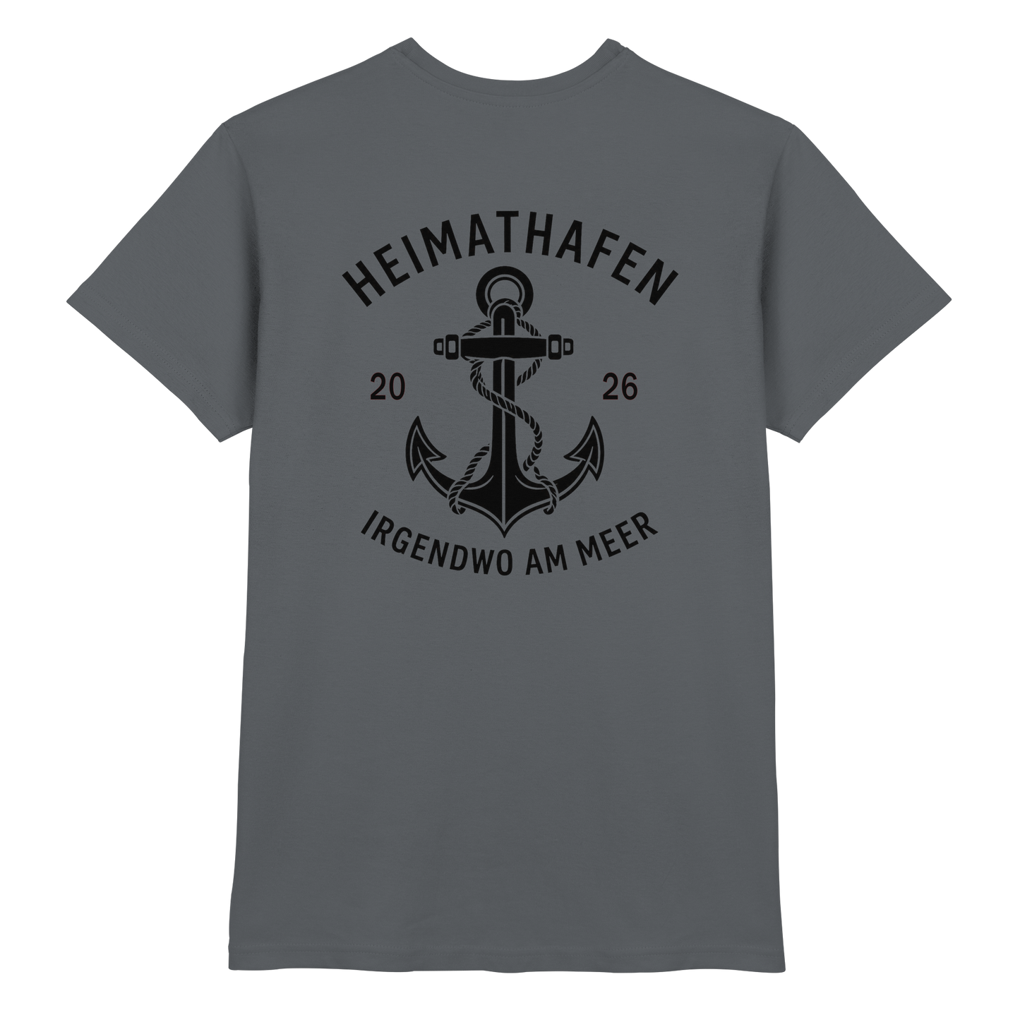 Premium T-Shirt  „Heimathafen“ – mit großem Rückendruck