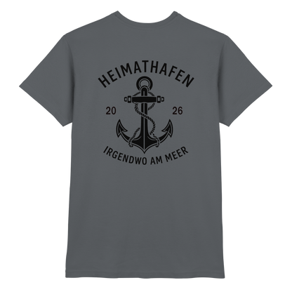 Premium T-Shirt  „Heimathafen“ – mit großem Rückendruck