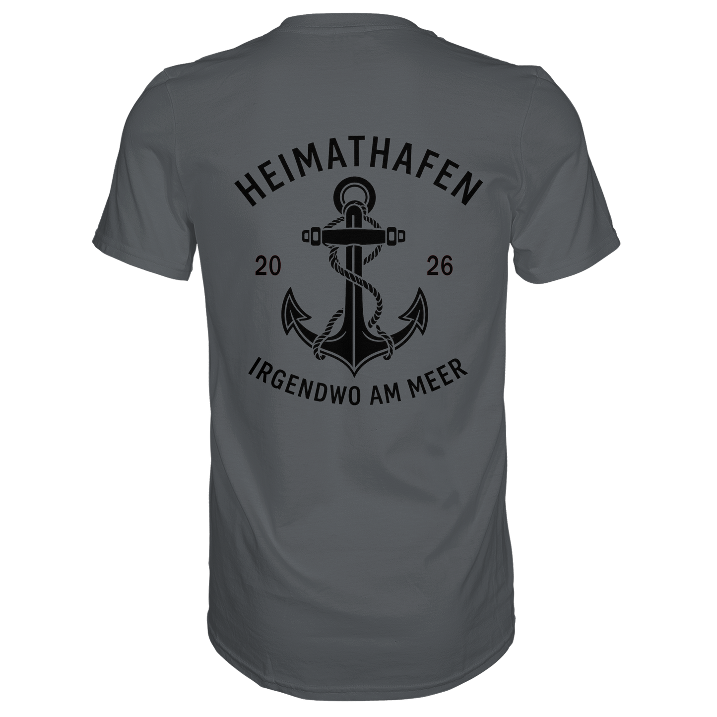 Premium T-Shirt  „Heimathafen“ – mit großem Rückendruck