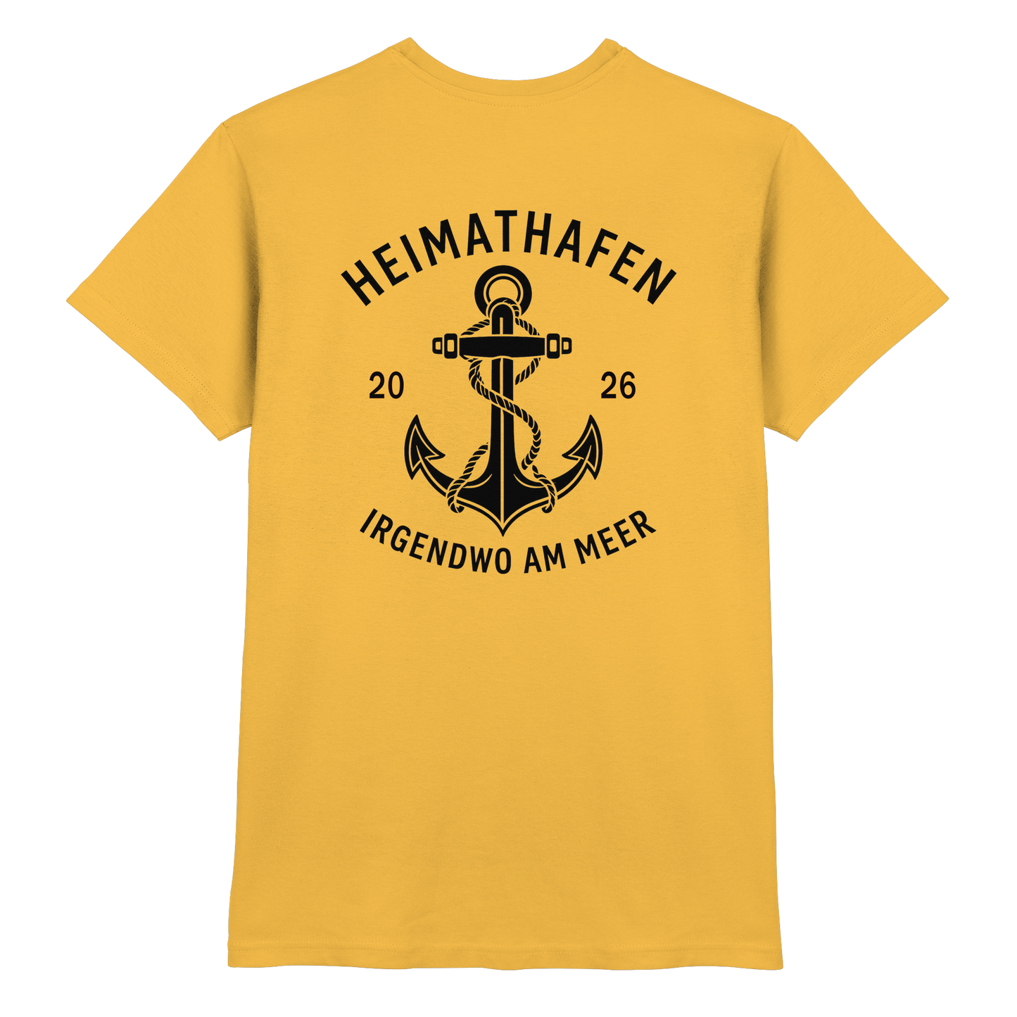 Premium T-Shirt  „Heimathafen“ – mit großem Rückendruck