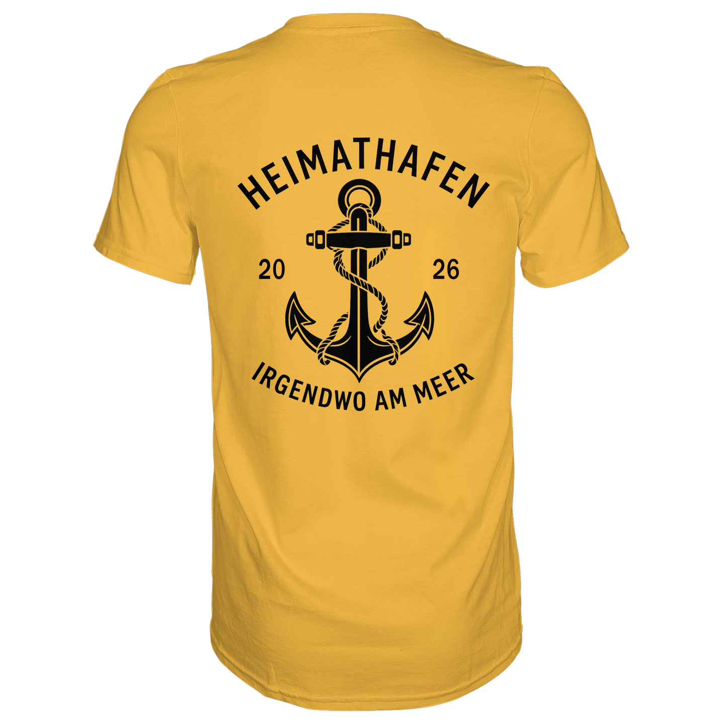 Premium T-Shirt  „Heimathafen“ – mit großem Rückendruck
