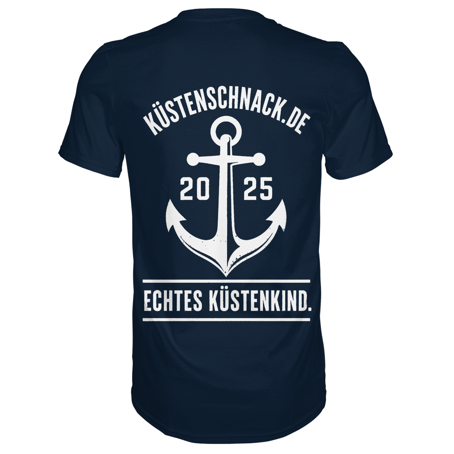 Echtes Küstenkind – Küstenschnack Shirt mit Brustlogo und Rückenprint
