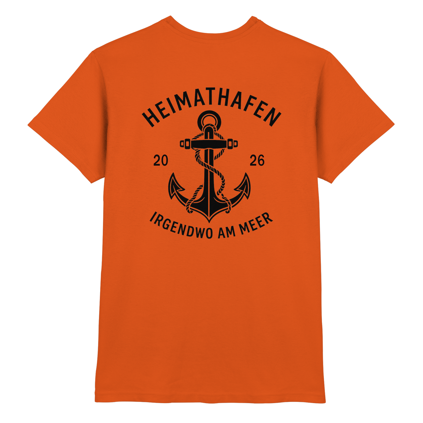 Premium T-Shirt  „Heimathafen“ – mit großem Rückendruck