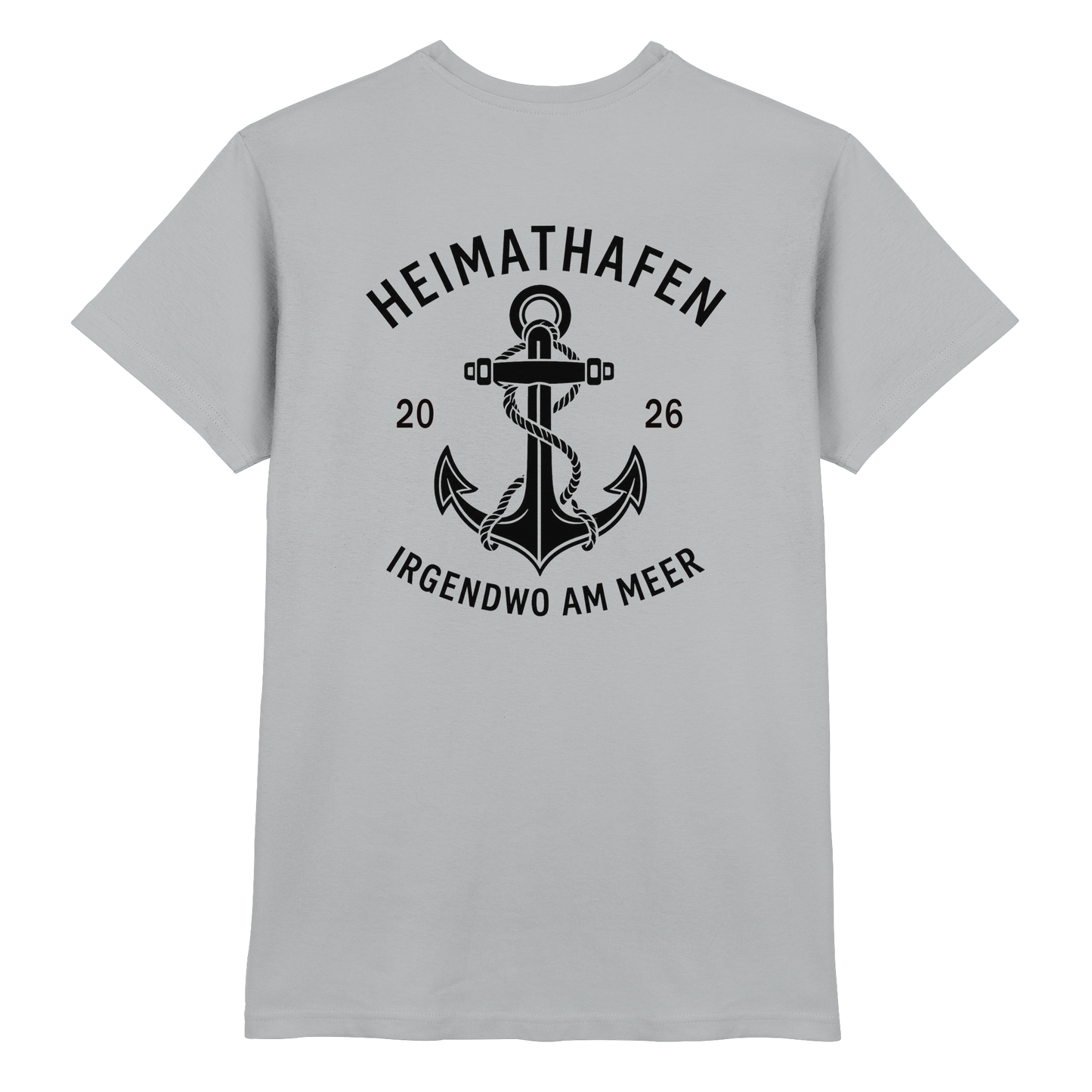 Premium T-Shirt  „Heimathafen“ – mit großem Rückendruck