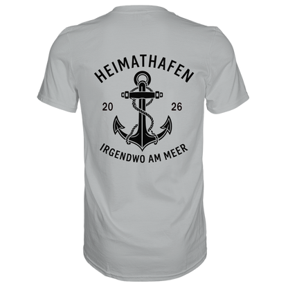 Premium T-Shirt  „Heimathafen“ – mit großem Rückendruck