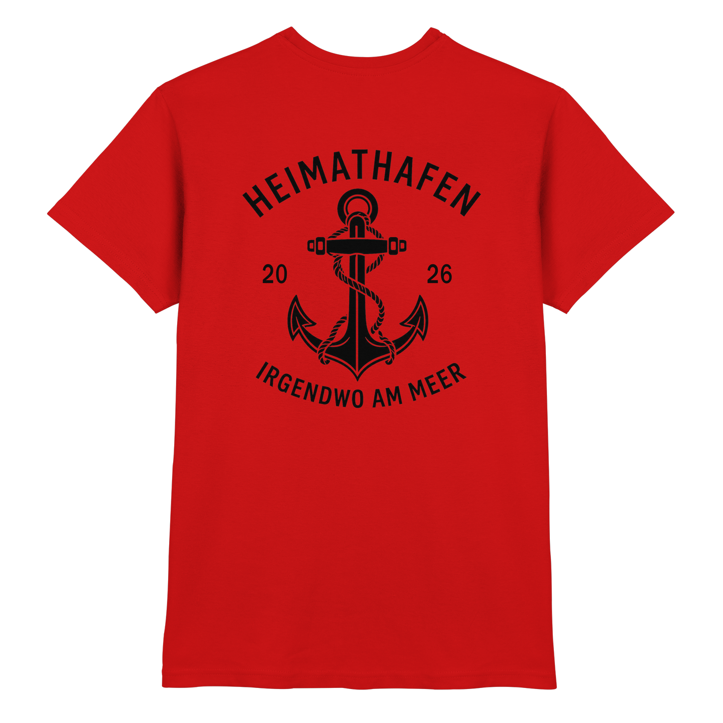 Premium T-Shirt  „Heimathafen“ – mit großem Rückendruck