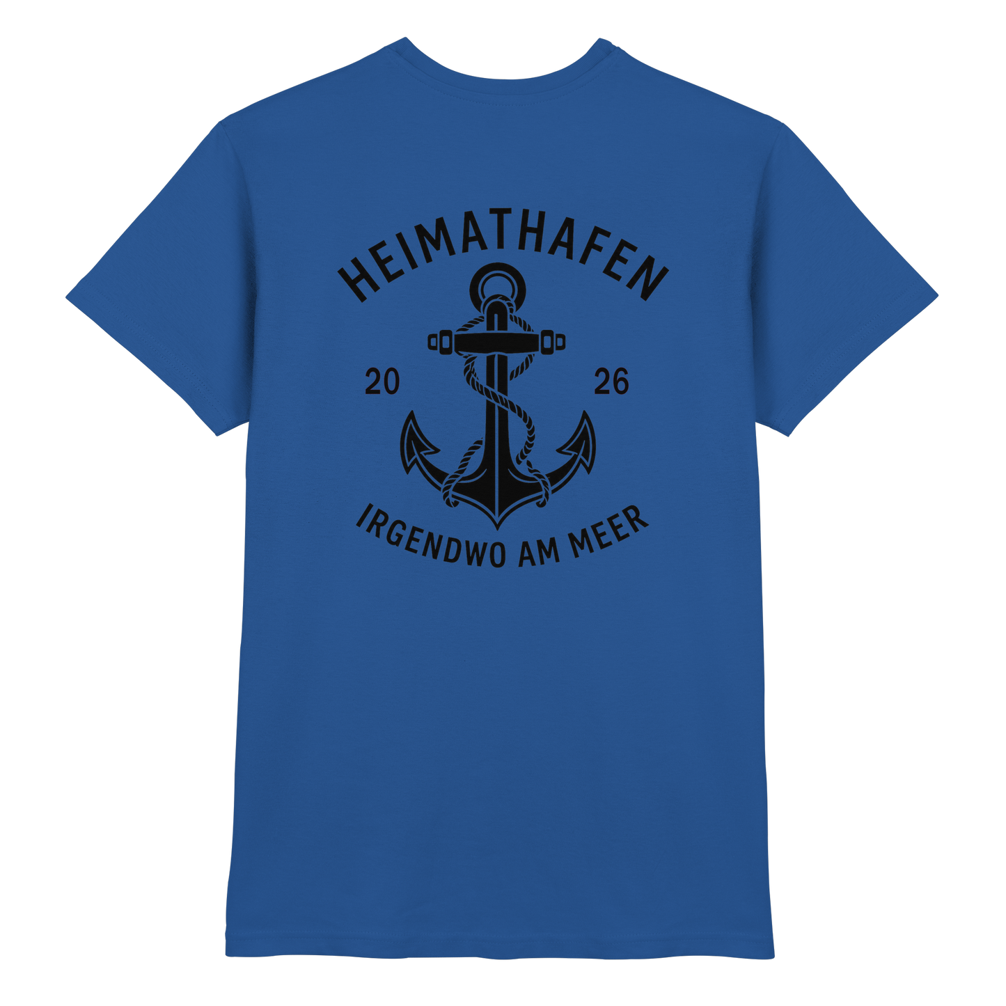 Premium T-Shirt  „Heimathafen“ – mit großem Rückendruck
