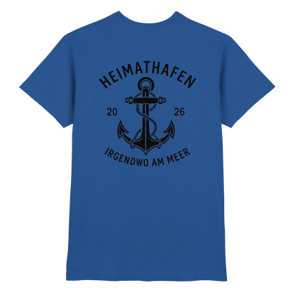 Premium T-Shirt  „Heimathafen“ – mit großem Rückendruck