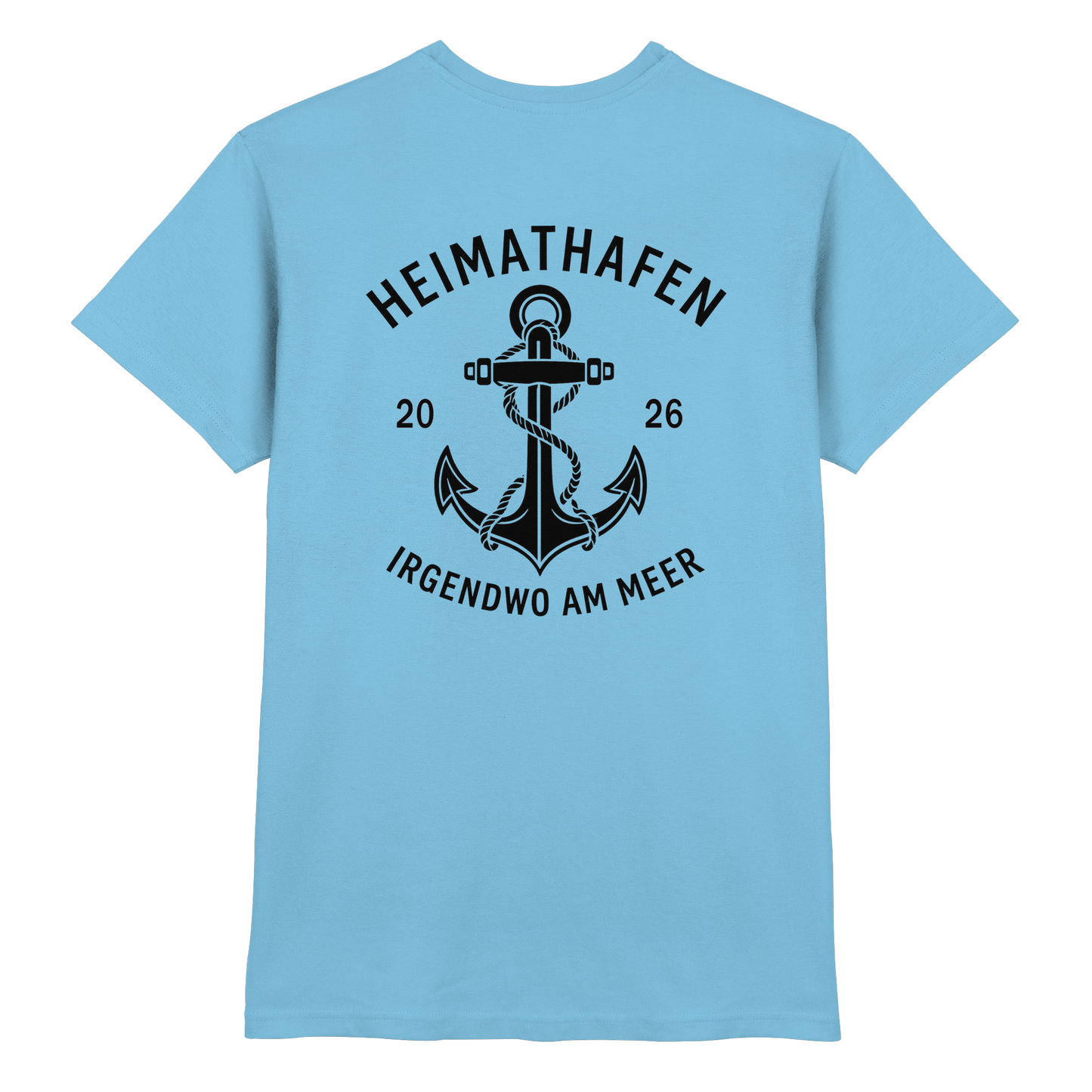 Premium T-Shirt  „Heimathafen“ – mit großem Rückendruck