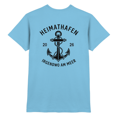 Premium T-Shirt  „Heimathafen“ – mit großem Rückendruck