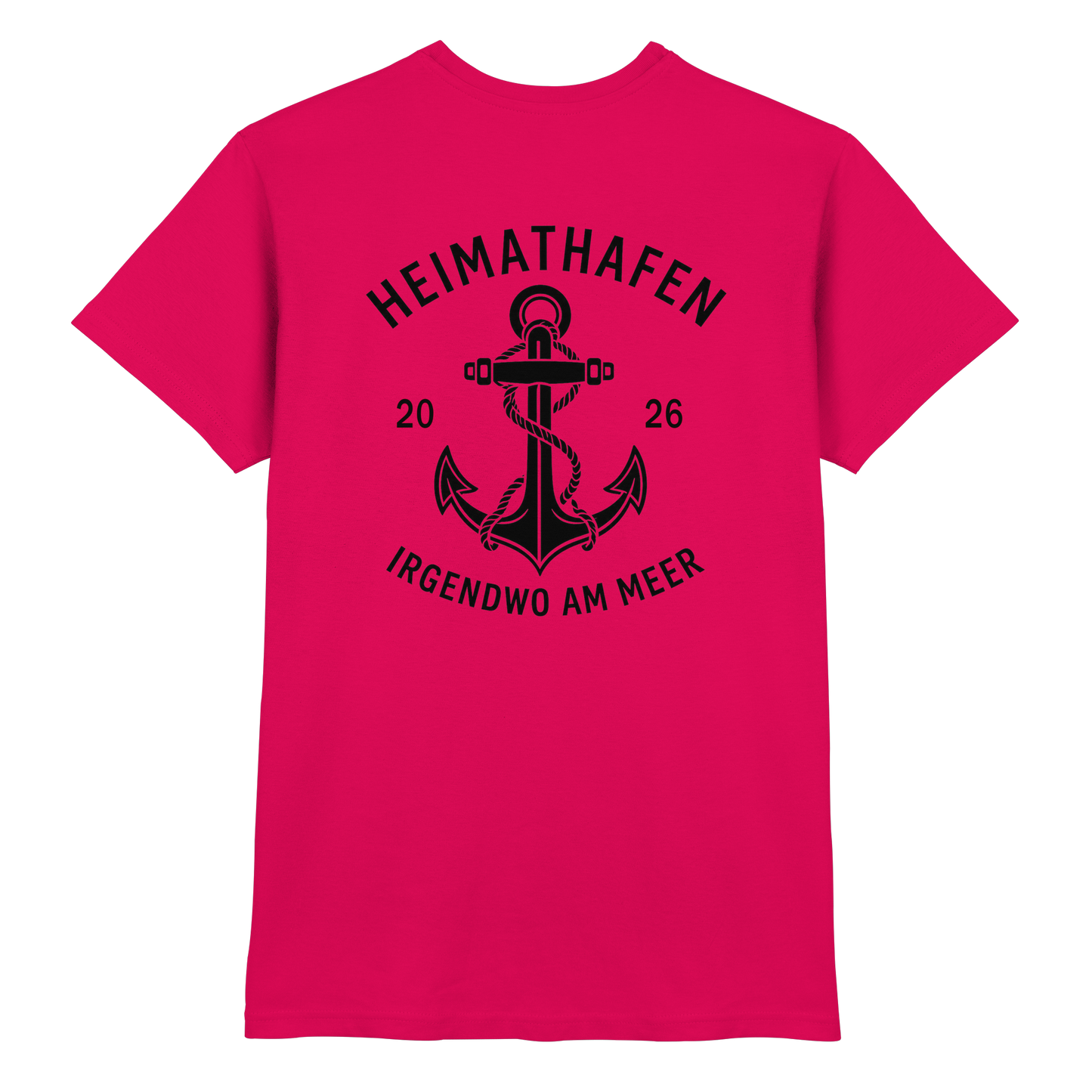 Premium T-Shirt  „Heimathafen“ – mit großem Rückendruck
