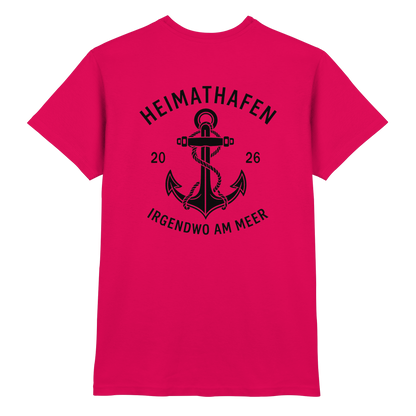 Premium T-Shirt  „Heimathafen“ – mit großem Rückendruck