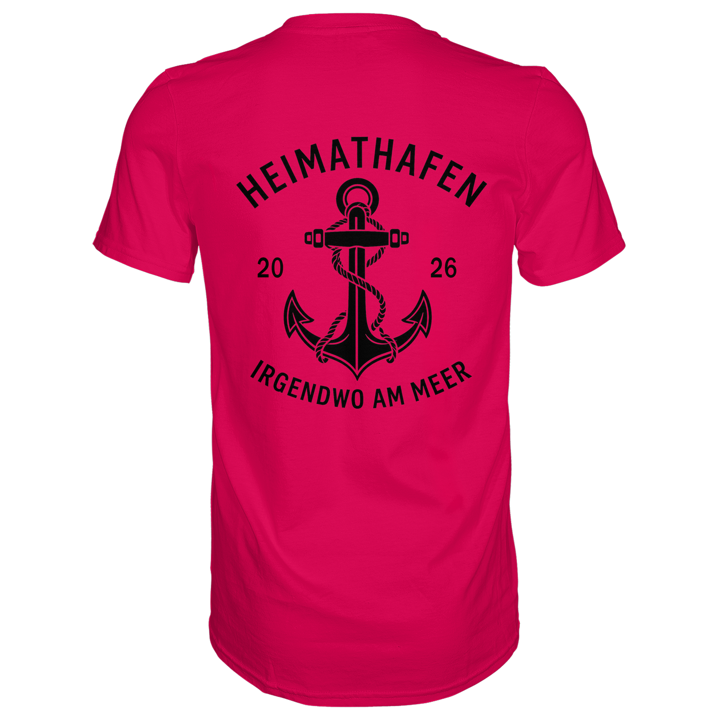 Premium T-Shirt  „Heimathafen“ – mit großem Rückendruck