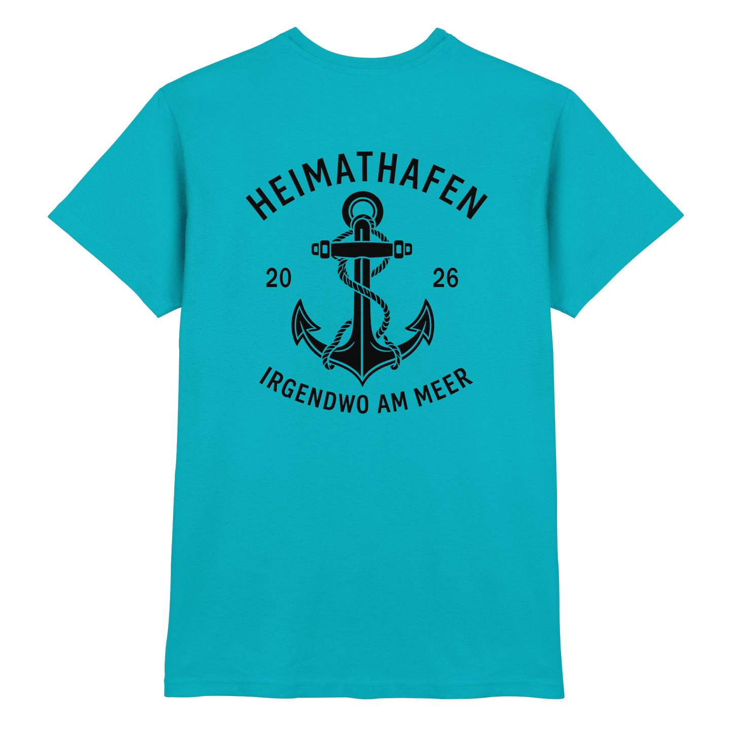 Premium T-Shirt  „Heimathafen“ – mit großem Rückendruck