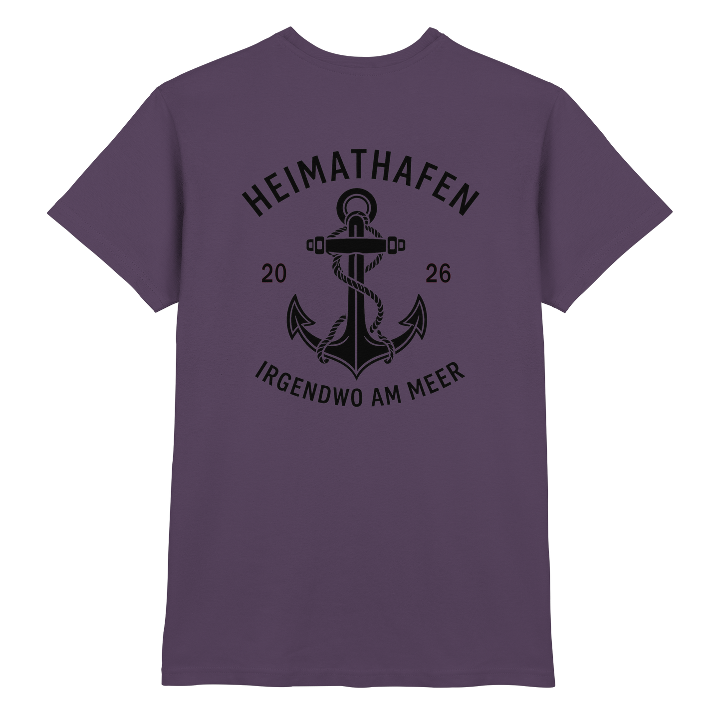 Premium T-Shirt  „Heimathafen“ – mit großem Rückendruck