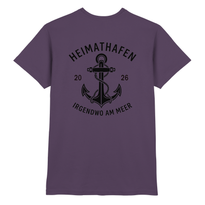 Premium T-Shirt  „Heimathafen“ – mit großem Rückendruck