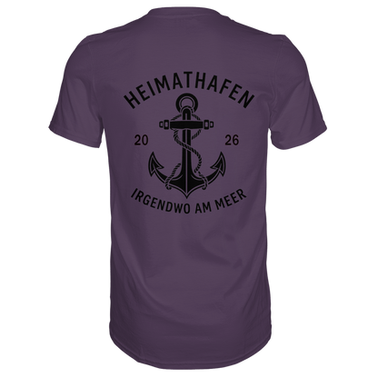 Premium T-Shirt  „Heimathafen“ – mit großem Rückendruck