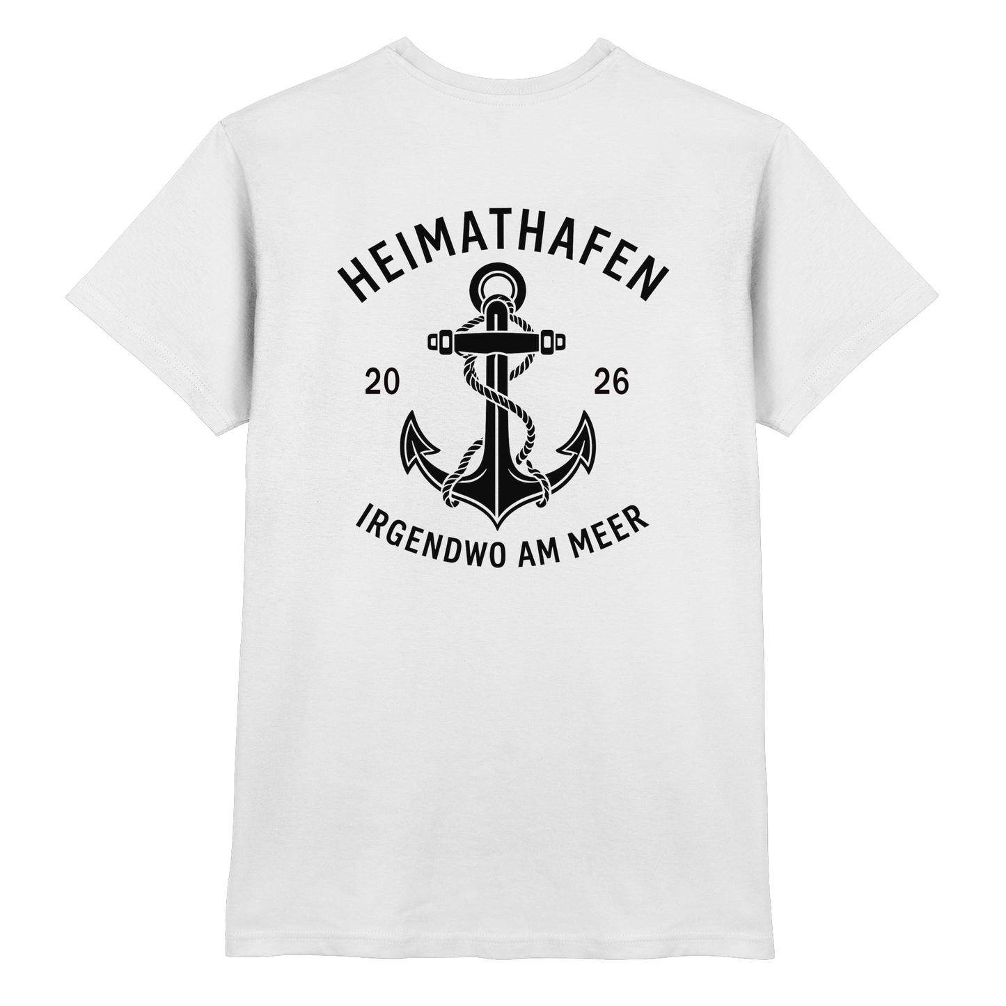 Premium T-Shirt  „Heimathafen“ – mit großem Rückendruck