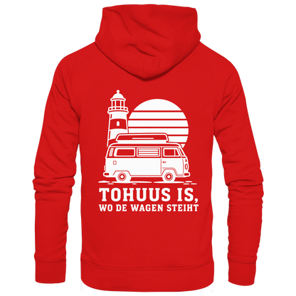 Tohuus is wo de Wagen steiht - Zipper mit weißem Druck