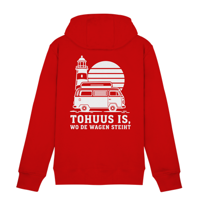 Tohuus is wo de Wagen steiht - Zipper mit weißem Druck