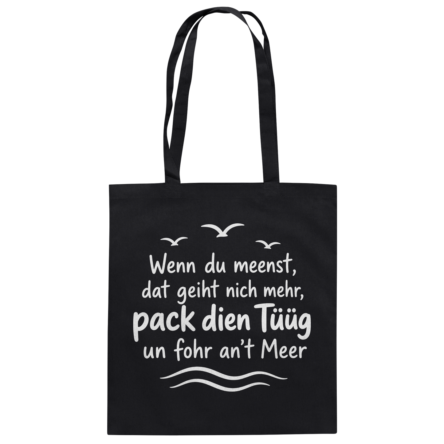 Einkaufsbeutel - fahr ans Meer - Baumwolltasche für kleine Fluchten