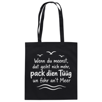 Einkaufsbeutel - fahr ans Meer - Baumwolltasche für kleine Fluchten