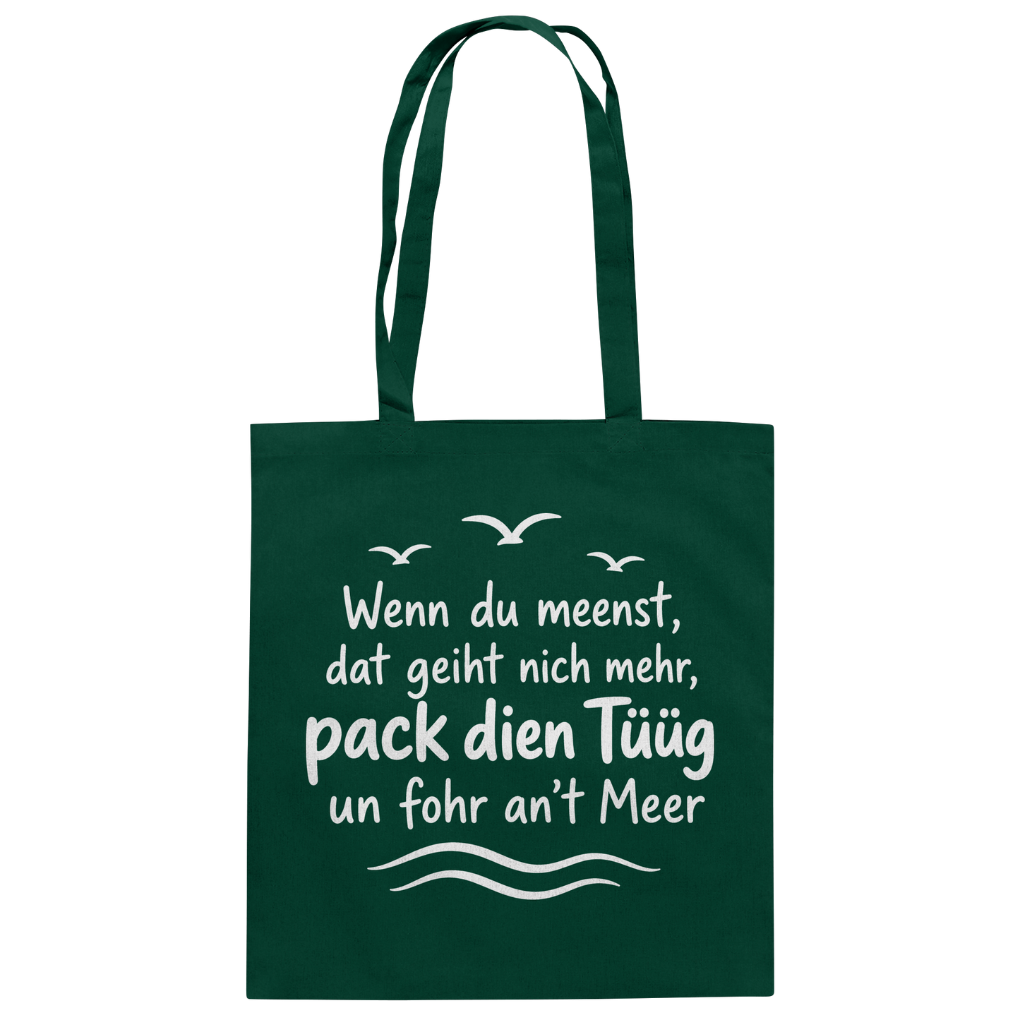Einkaufsbeutel - fahr ans Meer - Baumwolltasche für kleine Fluchten