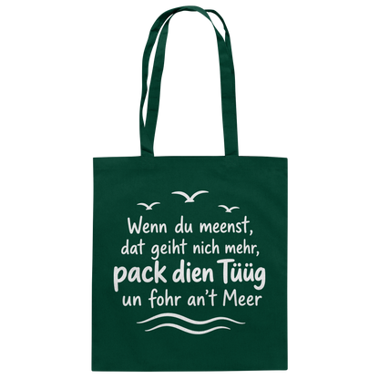 Einkaufsbeutel - fahr ans Meer - Baumwolltasche für kleine Fluchten