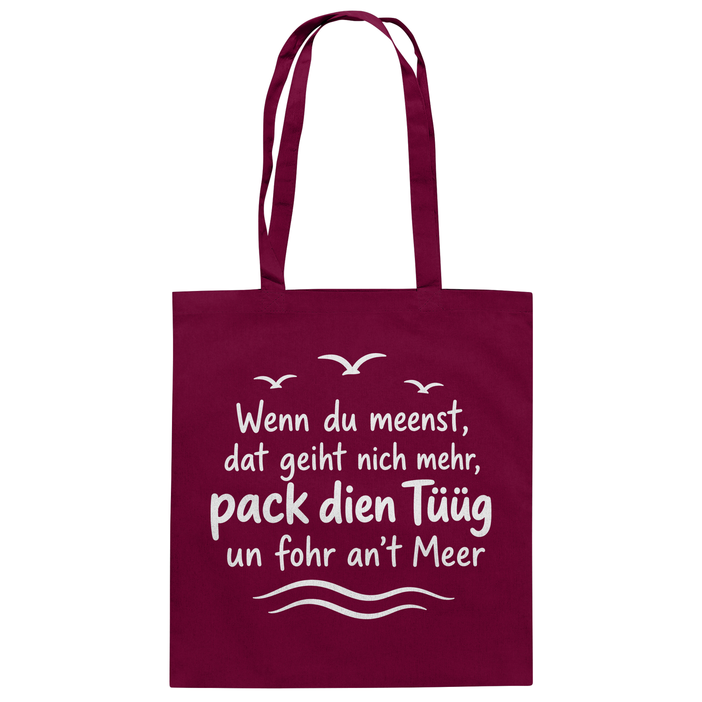 Einkaufsbeutel - fahr ans Meer - Baumwolltasche für kleine Fluchten