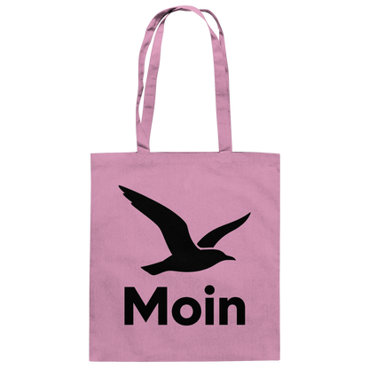 Norddeutsches Moin mit Möwenmotiv  - Baumwolltasche