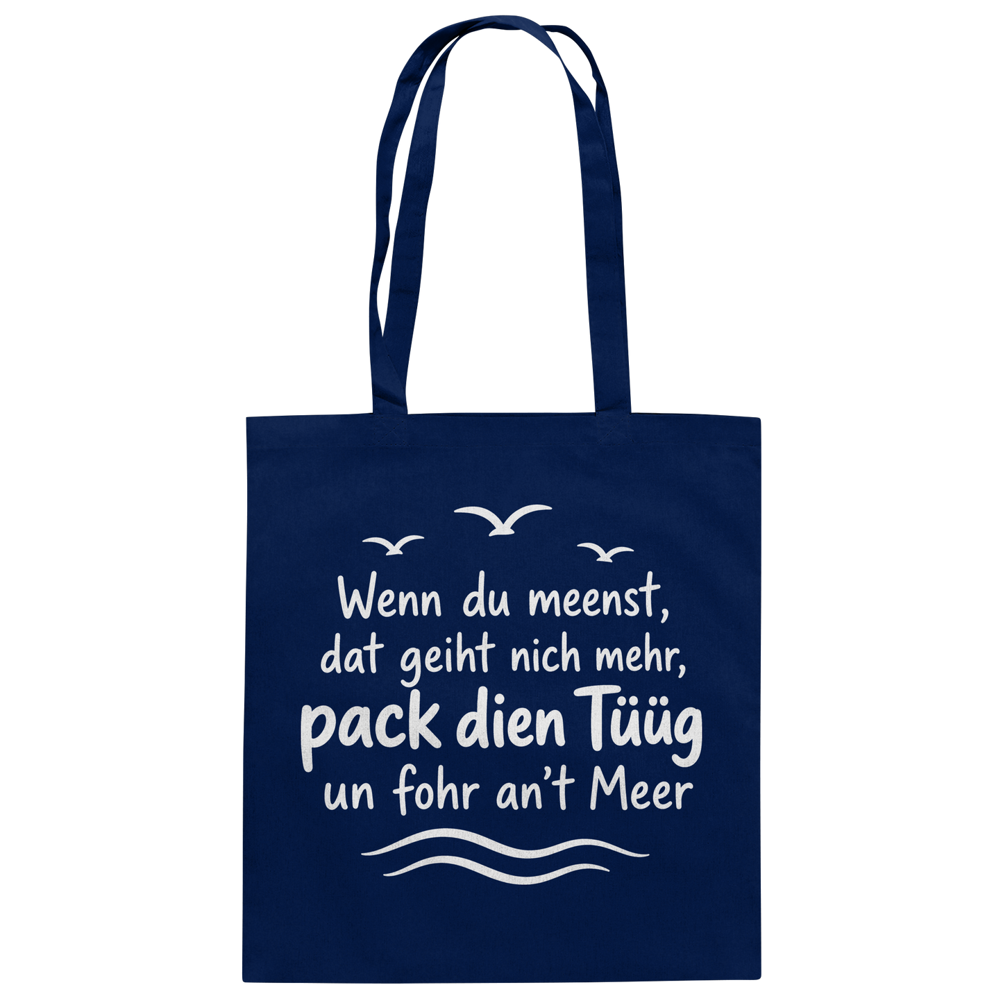 Einkaufsbeutel - fahr ans Meer - Baumwolltasche für kleine Fluchten
