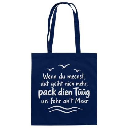 Einkaufsbeutel - fahr ans Meer - Baumwolltasche für kleine Fluchten