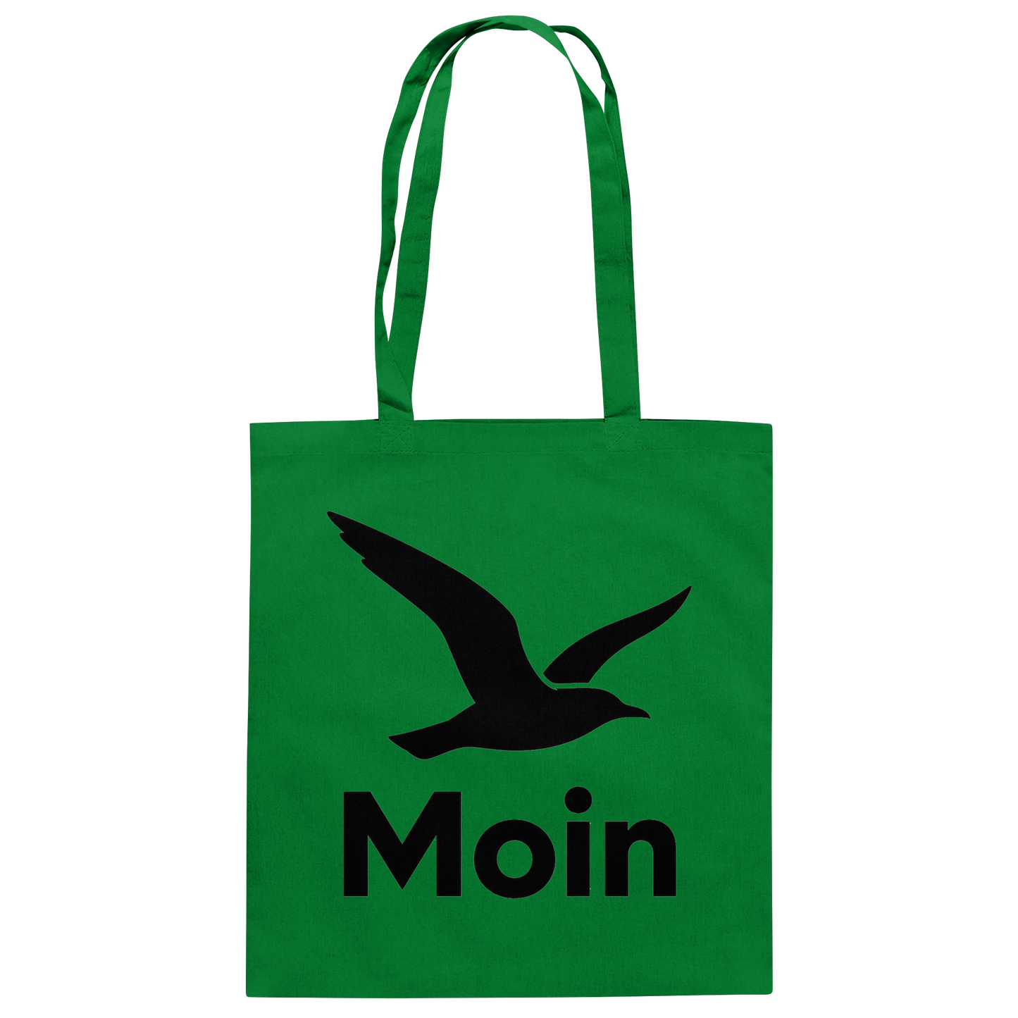 Norddeutsches Moin mit Möwenmotiv  - Baumwolltasche