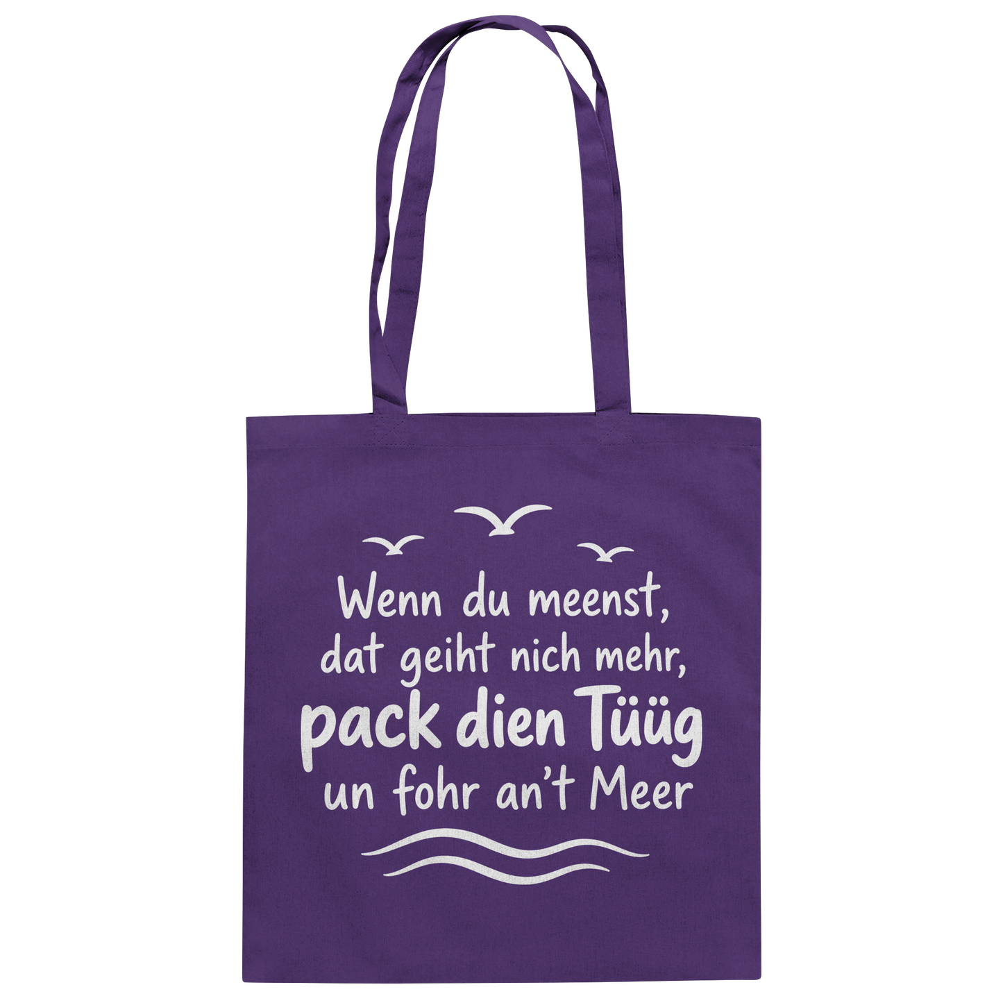 Einkaufsbeutel - fahr ans Meer - Baumwolltasche für kleine Fluchten