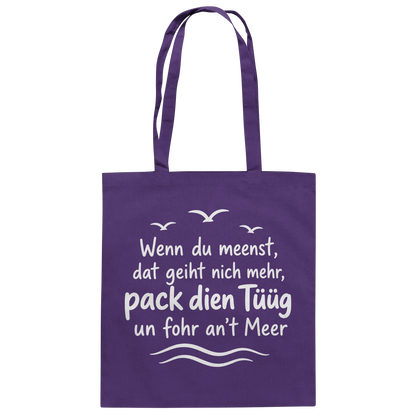 Einkaufsbeutel - fahr ans Meer - Baumwolltasche für kleine Fluchten