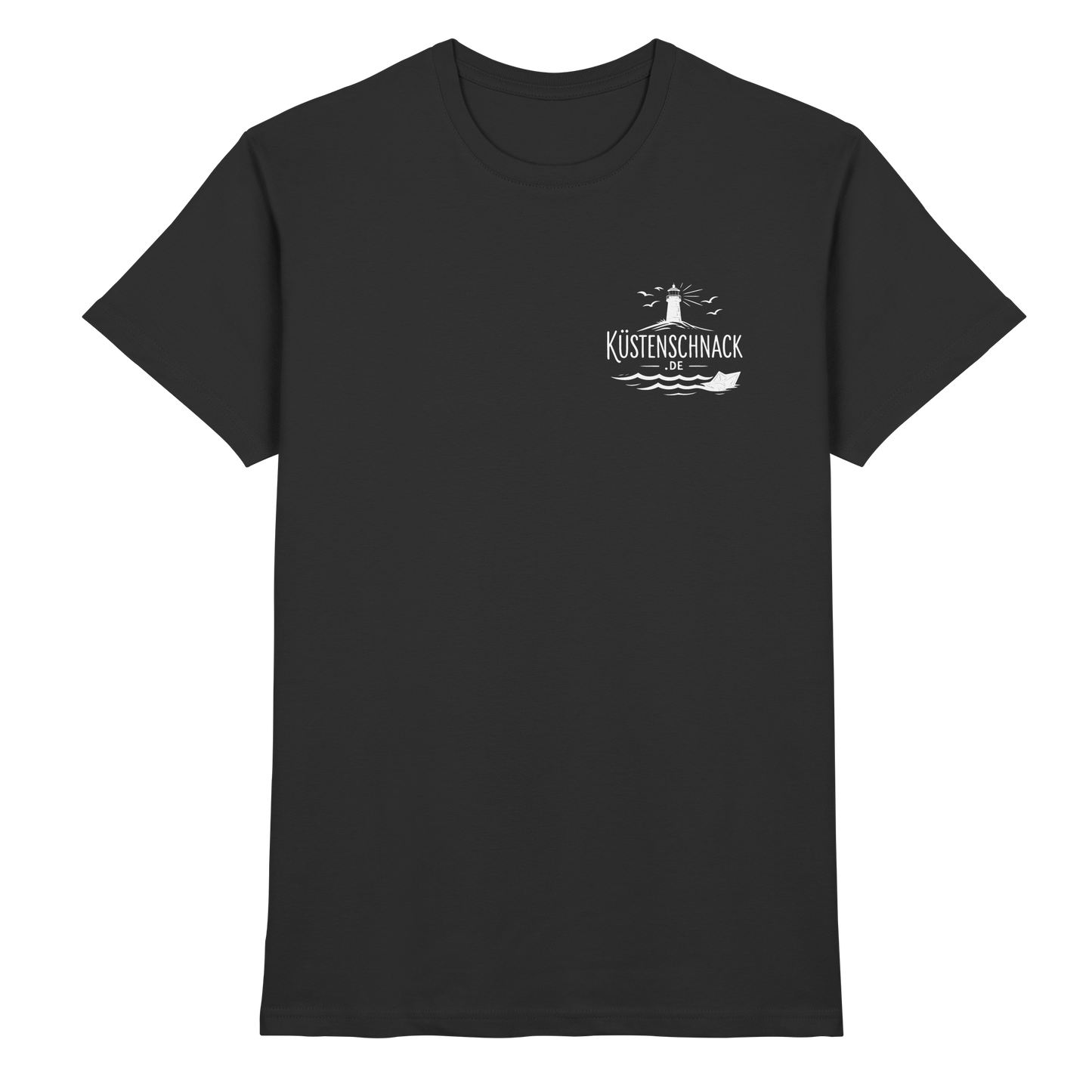 Echtes Küstenkind – Küstenschnack Shirt mit Brustlogo und Rückenprint