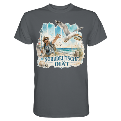 Norddeutsche Diät – Herren Shirt für Fischbrötchen-Fans mit Humor