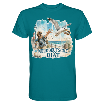 Norddeutsche Diät – Herren Shirt für Fischbrötchen-Fans mit Humor