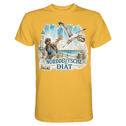 Norddeutsche Diät – Herren Shirt für Fischbrötchen-Fans mit Humor