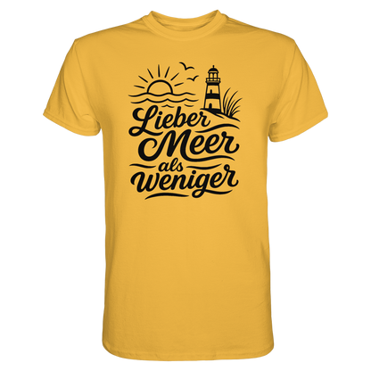 Maritimes Baumwoll T-Shirt - Lieber Meer als weniger - für alle Küstenkinder