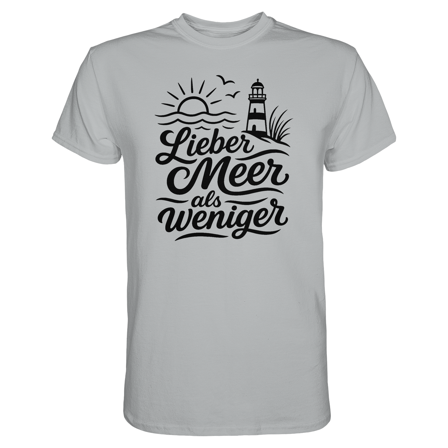 Maritimes Baumwoll T-Shirt - Lieber Meer als weniger - für alle Küstenkinder